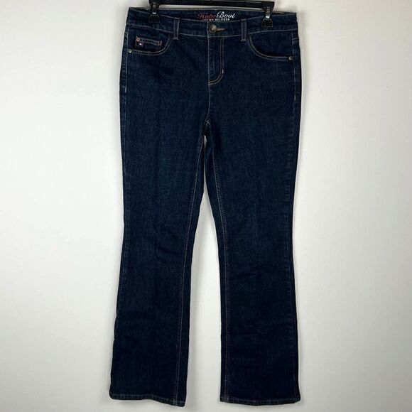 Tommy Hilfiger Womens Hope Boot Dark Blue Jeans Size 8R - Picture 1 of 11